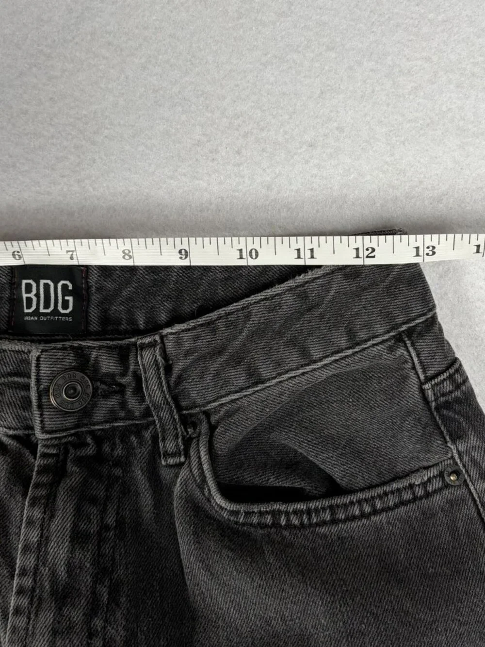 BDG Urban Outfitters Mom Jeans Women's W27 Black Distressed High Rise Grunge Y2K
